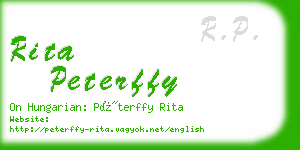 rita peterffy business card